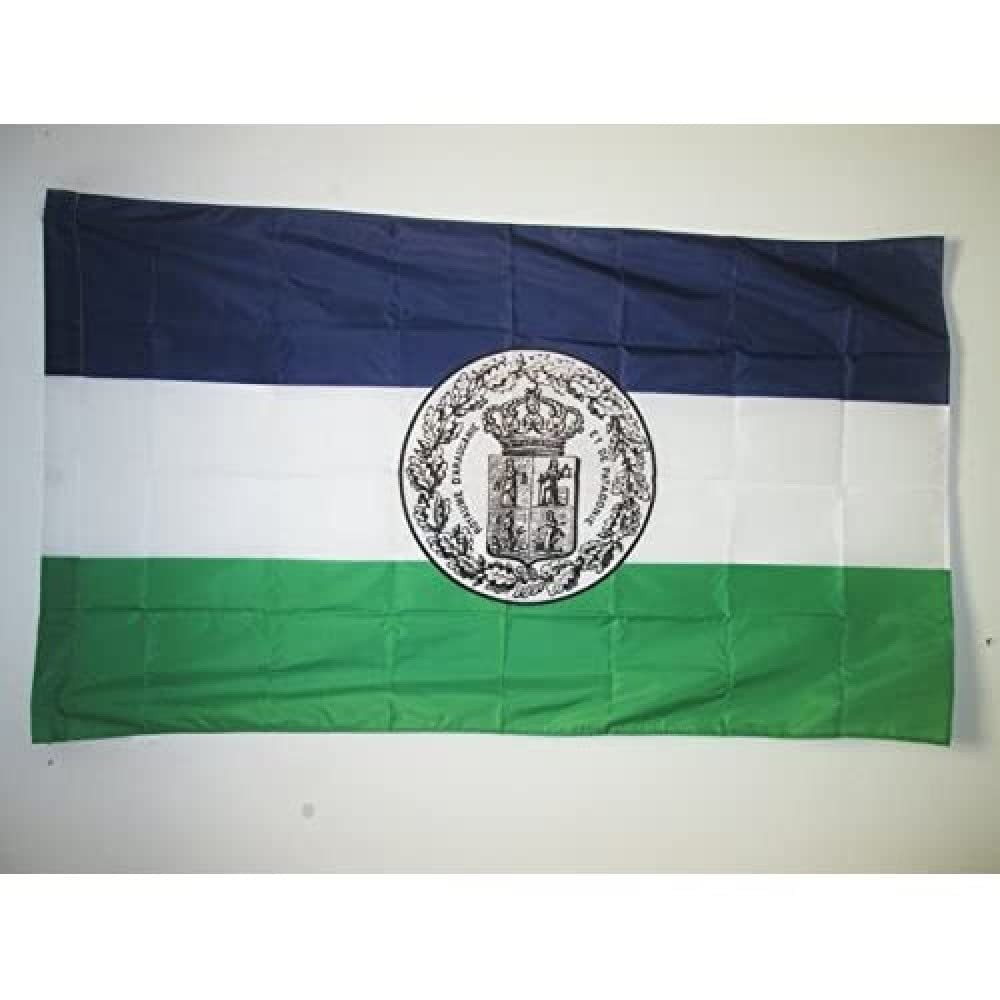 Drapeau Royaume d'Araucanie et de Patagonie avec blason, grand pavillon 150x90 cm