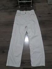 Vintage Levis Big E Button Fly corduroy Rib pants Cream