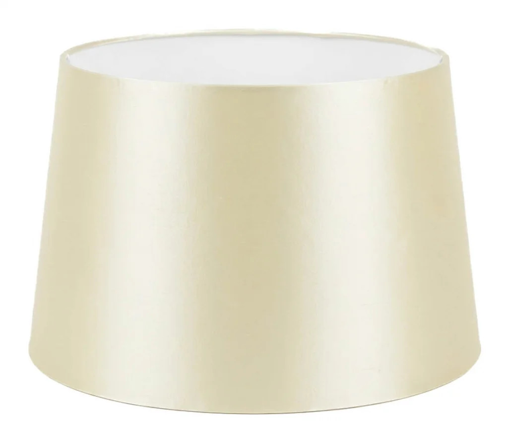 Lampshade Cream 12"" Faux Silk Tapered Drum 300mm CT Lighting 5055157612175