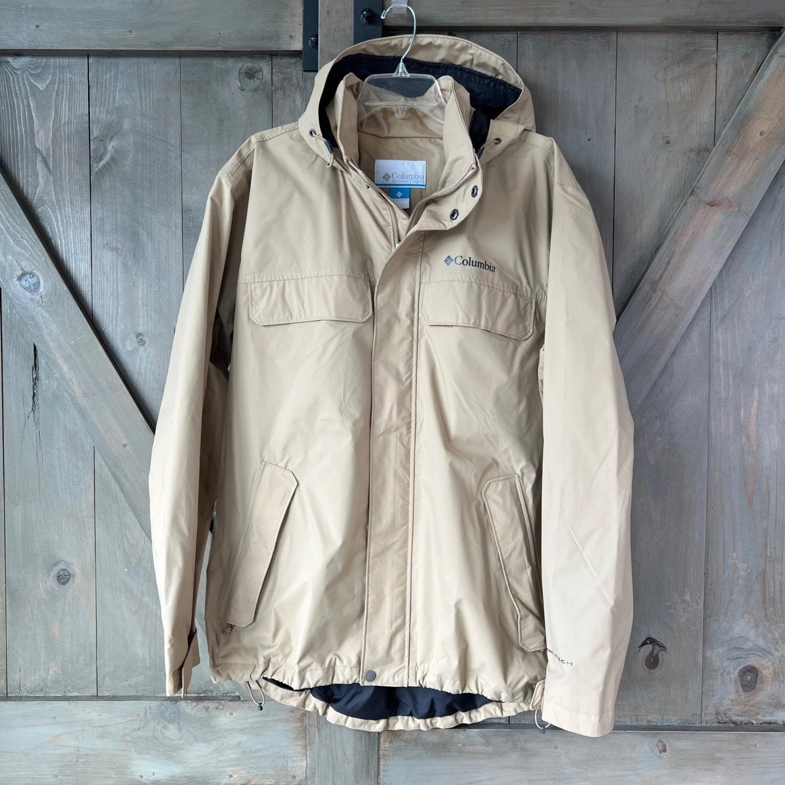Men's L Tan Columbia Sportswear Omni-Tech Waterproof Windproof Hooded Jacket
Opens in a new window o