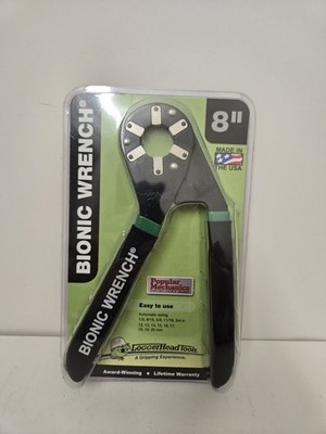 NEW Loggerhead Tools 8 inch Bionic Adjustable Wrench - Black Lifetime Warranty