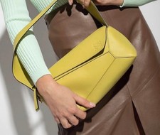 Loewe Puzzle Shoulder Bag Lime Yellow