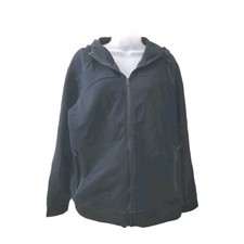 Zara Black Large Full Zip Hoodie With Zip Pockets Knit Sweatshirt Women s