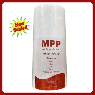 SimPure MPP-F10B-5 Melt Blown Sediment Water Filter 5 Micron 10x4.5 New MPP