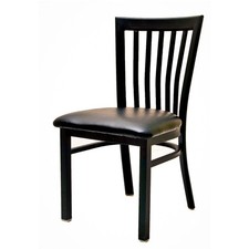 Oak Street Mfg SL4279BLK Jailhouse Chair w/Black Vinyl Seat