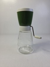 Federal Housewares Cheese Herb Spice Grinder Chopper Glass Jar Vintage MCM USA