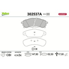 Valeo 302537A Bremsbelagsatz für FORD RANGER TKE