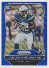2015 Panini Prizm Blue Wave Jahwan Edwards RC /150 San Diego Chargers #290
