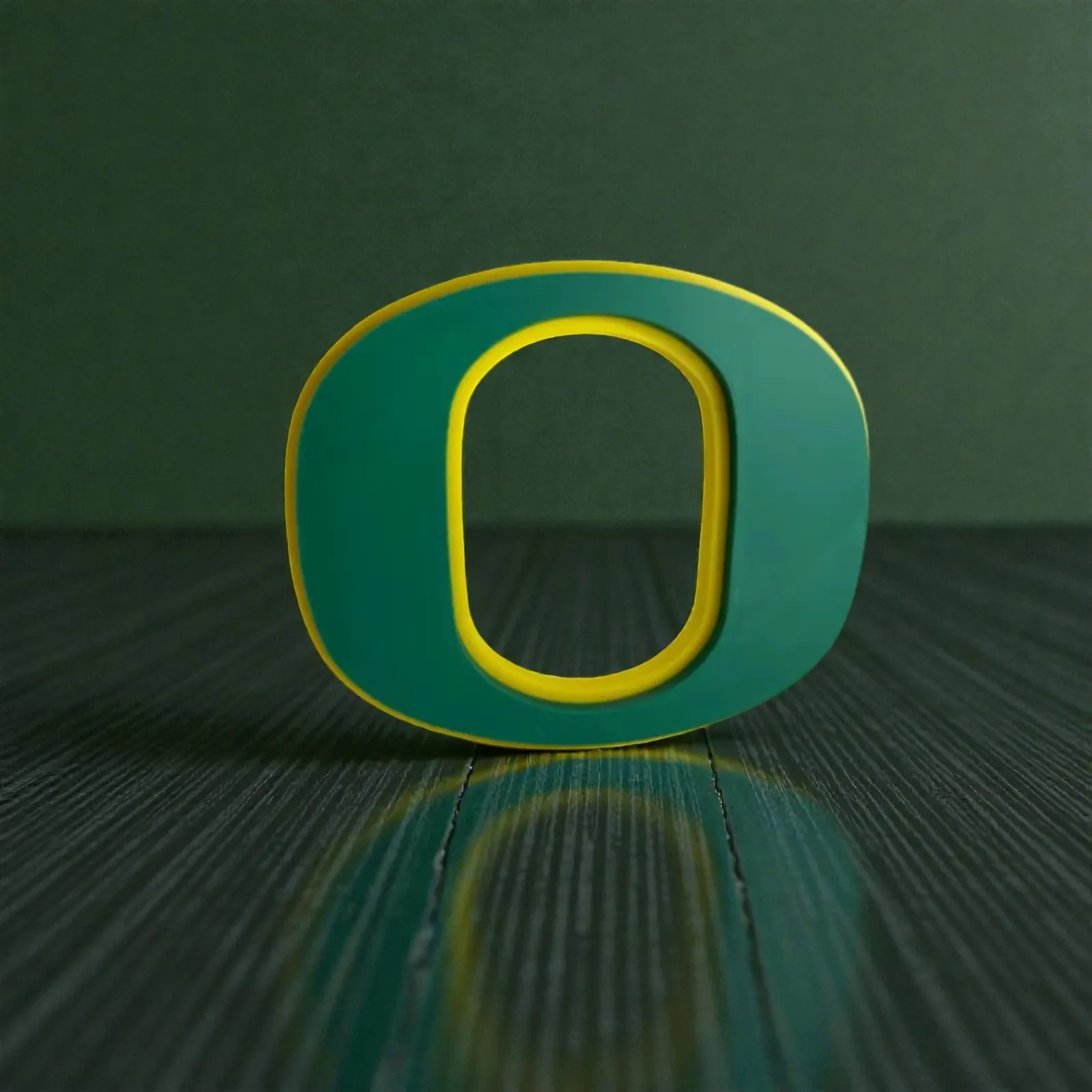 Oregon Ducks NCAA 3D Logo Sign Green Yellow College Football Fan Decor Gift