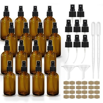 GIVAMEIHF Amber Spray Bottles about 4oz Empty Small Glass Spray Bottle Fine Mist