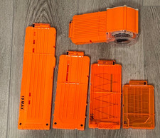 Lot of 5 Nerf N-Strike Elite Dart Drum Magazine Ammo Clips