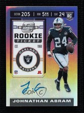 2019 Panini Contenders Optic Holo Prizm Rookie Ticket Johnathan Abram Auto uk2