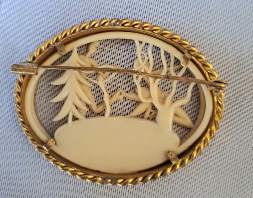 Vintage 1920's Depose France Celluloid Dancing Couple Frame Pin / Brooch - Picture 6 of 6