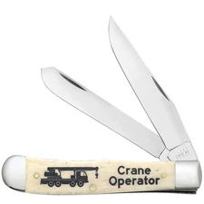 CASE XX KNIVES CRANE OPERATOR NATURAL SMOOTH BONE TRAPPER 6254 SS (1067694) POCK