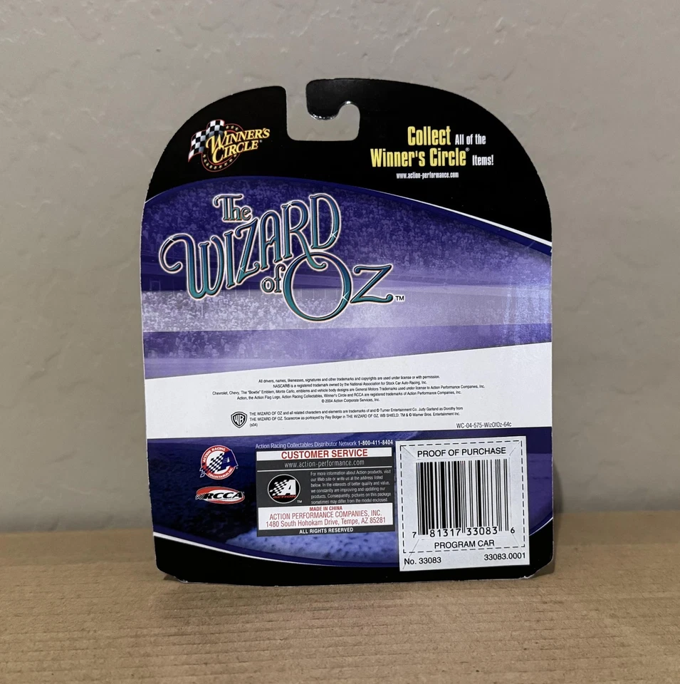 2004 NASCAR The Wizard Of Oz Program Car 1:64 scale WC Winners Circle - Image 2 of 2