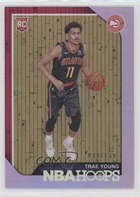 2018-19 Panini NBA Hoops Silver 70/199 Trae Young #250 05bt