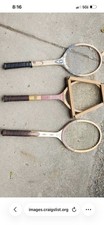 Wilson Autograph Vintage Wooden Tennis Racquets Lot of 3 with Presses