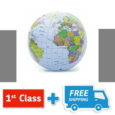 NEU Aufblasbare Weltkugel Erde Strandball Geographie Lehrer Schule Blow Up