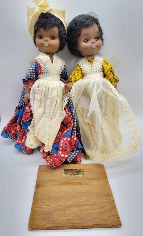 Vintage 1970's C.V. Gambina New Orleans Dolls Lot of 2