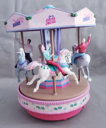 Vintage MR. CHRISTMAS Barbie Holiday Go Round Carousel Music Carols