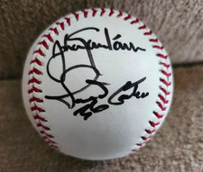 JOHAN SANTANA-JOE NATHAN-FRANCISCO LORIANO-KYLE LOHSE-AUTO BASEBALL-PSA/DNA