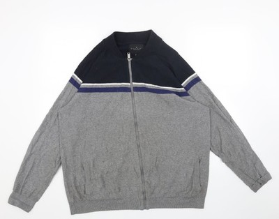 Mens UK Size XL Dissident Grey Bomber Jacket
