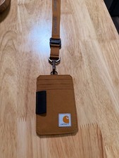Carhartt Brown Lanyard Card Holder with ID Window