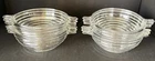 Vintage Anchor Hocking Manhattan Glass Handled Fruit Bowls Set of 4 1930’s 4.25”