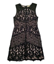 Gianni Bini Women's Dress Size M Black Sheer Lace Sleeveless Excellent Condition