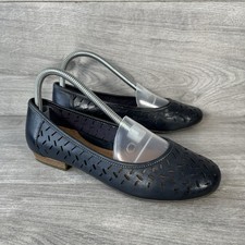 Scarpe Clarks ballerine da donna blu taglia UK 4E larghe misura aria attiva pelle