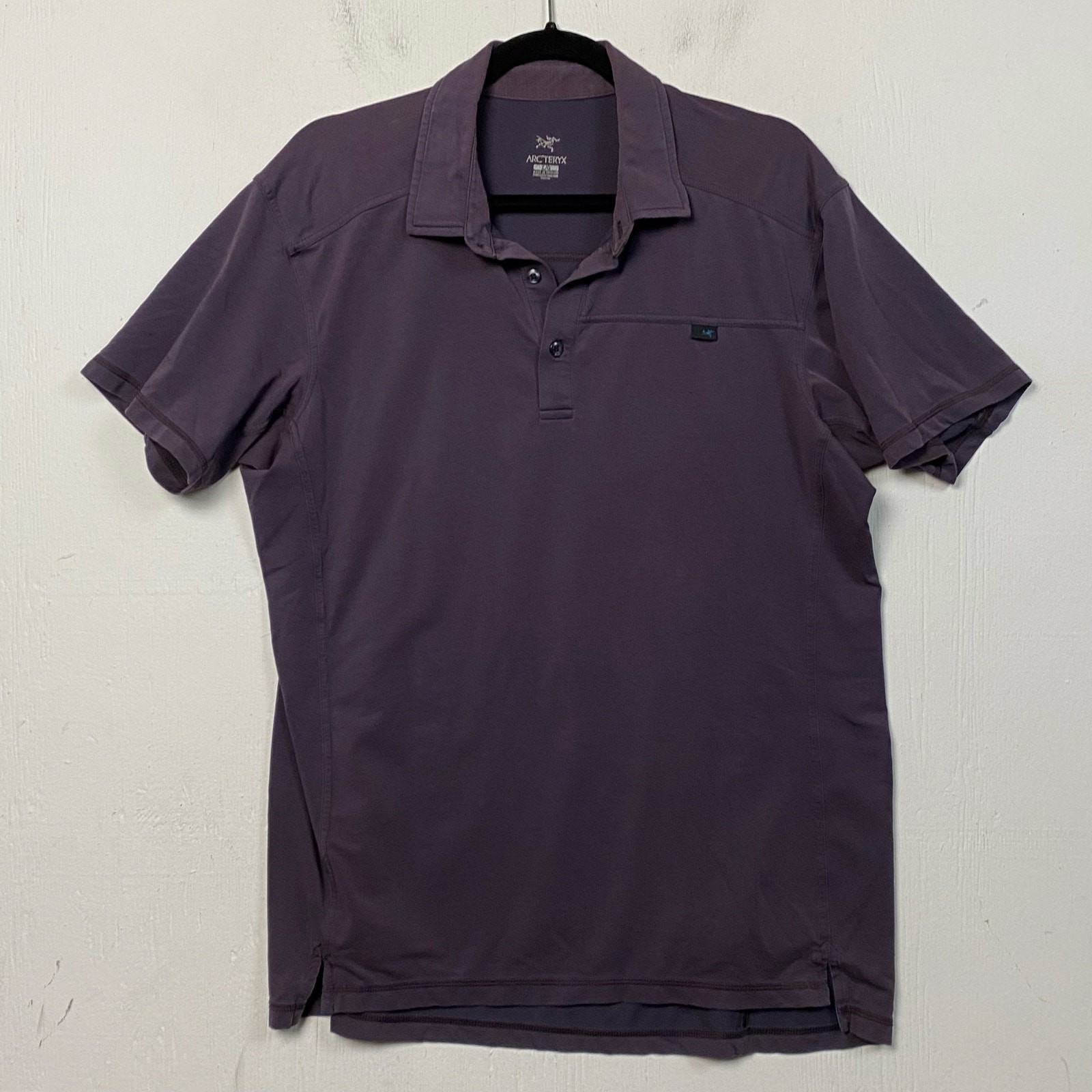 Polo Arc'teryx uomo grande blu manica corta performance casual logo