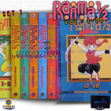 Ranma 1/2 manga inglese vol 1-18 set completo 2 in 1 serie classica fumetti nuovo
