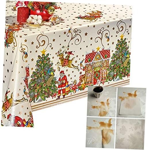Heavy Duty Flannel Backed Vinyl Tablecloth with Flannel Backing Easy to Wipe 