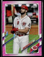2021 Topps Chrome #57 Mike Moustakas Pink Refractor Baseball Card 0603L