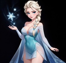 Elsa Frozen Weatherproof Anime Waifu Sticker 3" 6" Vinyl Decal