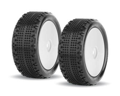 Jetko Challenger 1:10 Buggy Reifen 4WD vorne Soft auf weißer Felge JK2002CSGW 