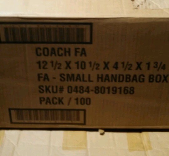 COACH Small Handbag Gift Box Card Stock 12x10x4 White See Pictures Of Dimensions