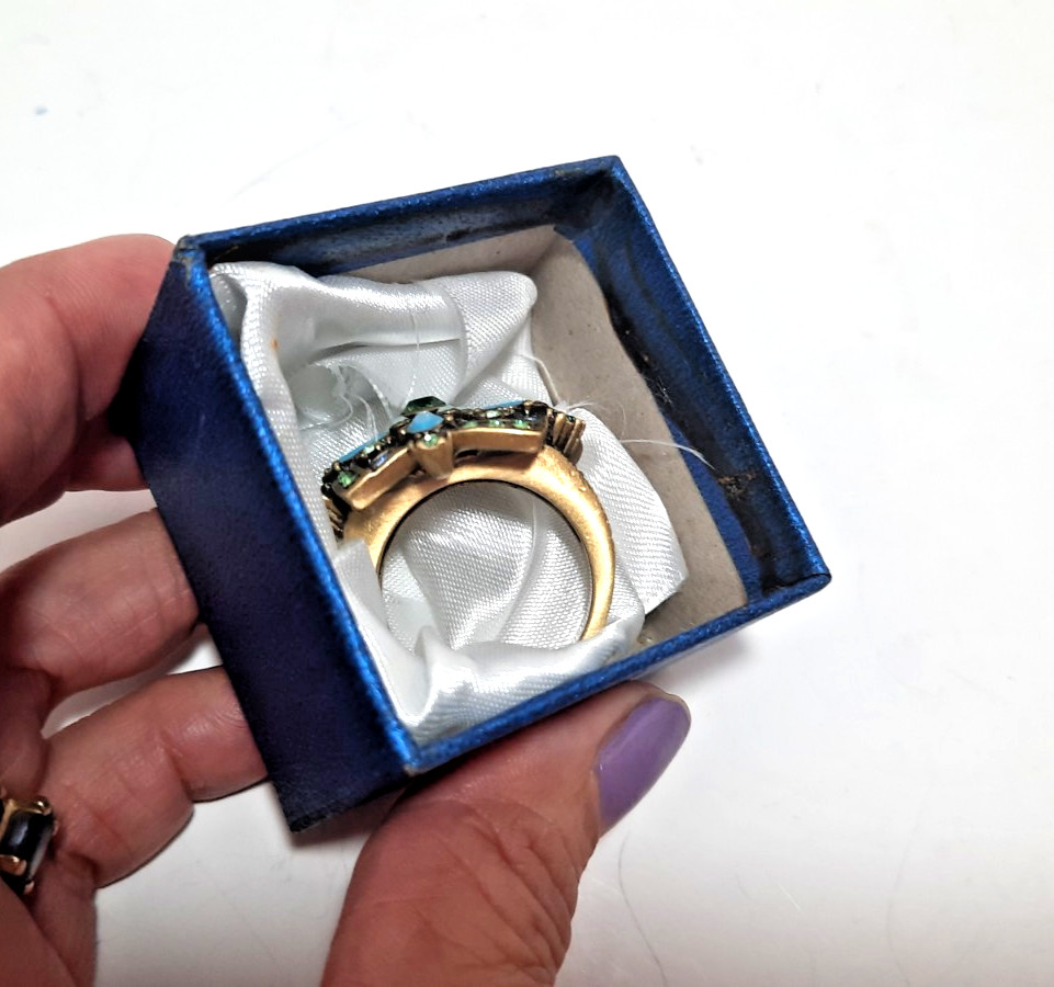 Heidi Daus Statement Cocktail Ring Turquoise Blue… - image 12