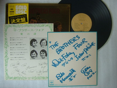 THE BROTHERS FOURサイン色紙 THE BROTHERS FOUR / WITH SINGED AUTOGRAPHED SHEET | eBay