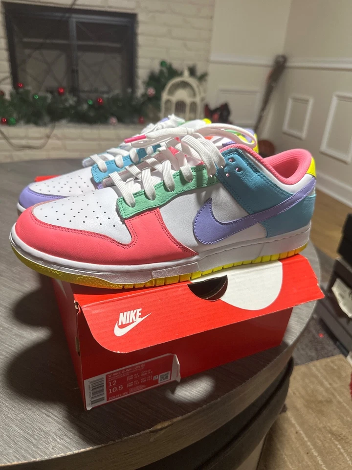 Talla 10.5 Nike Dunk SE Low Candy W blanco/verde brillo - pulso puesta del sol/blanco/luer Foto 2 de 4