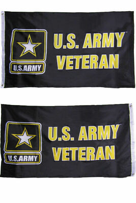 #ad 3x5 U.S. Army Veteran Flag 2 Sided Double Sided Premium Banner FAST SHIP $24.88