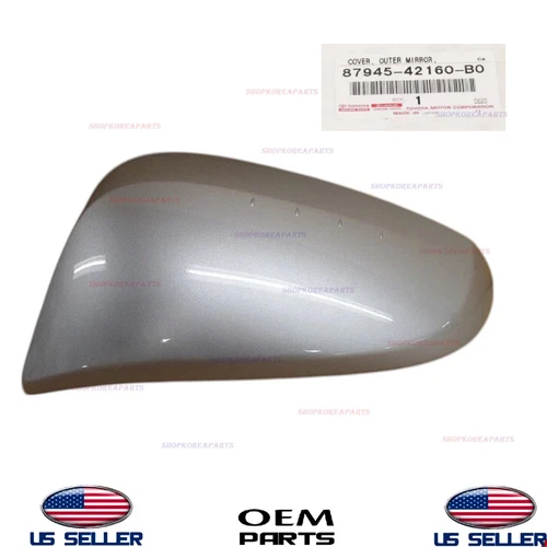Genuine OEM LEFT Driver Side Outer Mirror Cover Silver 2014-2024 4Runner Rav4