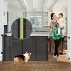 Reinforced 60" Wide Retractable Baby Gates with Upgraded Rods - Bottom Anti-Esca