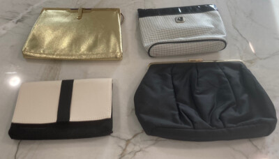 Lot of 4 small bags cosmetic Makeup & gold evening bag