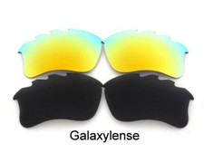 Galaxy Replacement Lenses For Oakley Flak Jacket XLJ Vented Black/Gold Polarized