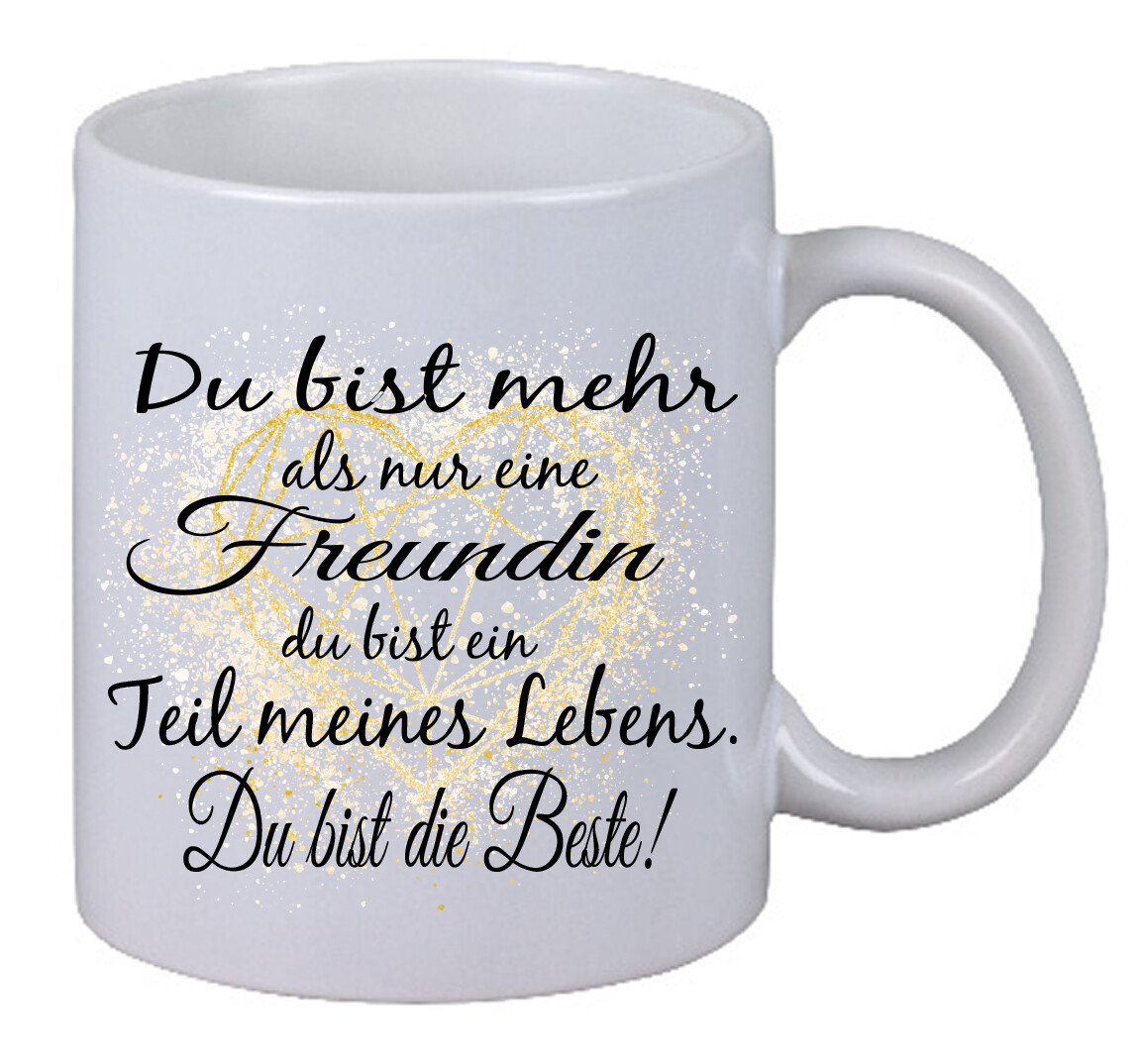 Personalisiere Freundin-Tasse – „Nicht Nur Freundin – Teil Meines Lebens“ Mit Namen, 330 Ml, Spülmaschinenfest