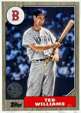 Ted Williams 2022 Topps Update Series 1987 Insert Gold Parallel /75 SP RED SOX