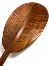 Premium Black Walnut Tiger Curls Outrigger Paddle 60 in Straight Shaft | #koa701