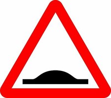 Road humps (Speed bumps) Road safety sign 