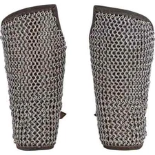 Medieval Leather Arm with Chainmail Wrist Guard Bracers Armor SCA LARP Costume